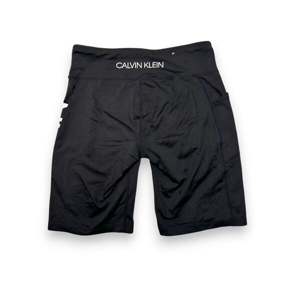 Calvin Klein Black/White Compression Athletic Shorts With Logo Women's Large - Picture 9 of 10